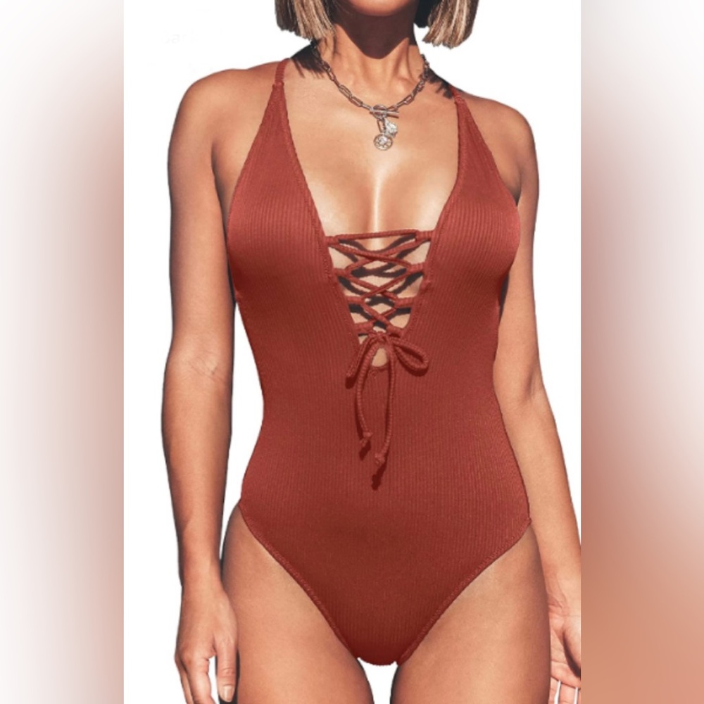 Swimsuit. Burnt Orange. Size XXL. Cupshe